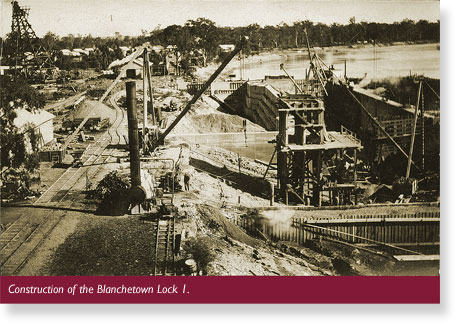 Blanchetown Lock construction
